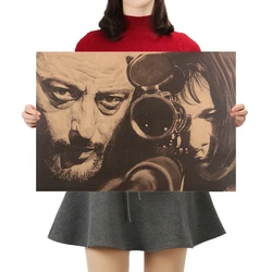 Плакат Leon and Matilda RESTEQ з щільною крафтового паперу 50.5x35cm. Постер Леон кілер і Матильда