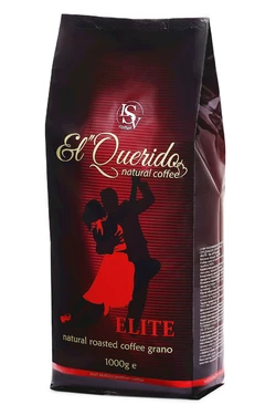 Кава в зернах El Querido Elite 1000 г. Кава арабіка 100%. Суміш з високоякісних сортів бразильської і колумбійської арабіки