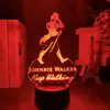 3D світлодіодний світильник Johnnie Walker Keep Walking. LED світильник Джонні Вокер, 7 кольорів