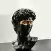 Скульптура бюст Давида RESTEQ чорного кольору. Фігурка для інтер'єру Давид 15 см. Декор бюст Давид (Мікеланджело)