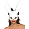 Милі вуха зайця, Маска кролика PlayBoy RESTEQ, біла глянцева 36см!