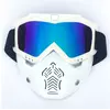Мотоциклетна маска-трансформер RESTEQ. Окуляри, маска для лиж, маска для катання на велосипеді або квадроциклі (біла)