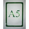 Пластикова рамка А5 зелена. Цінникоутримувачі пластикові 148×210 мм. Пластикові цінники А5. Пластикові рамки А5