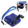 Портативна механічна динамо-зарядка для телефона, ліхтарика і Power bank! синя.