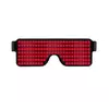 Червоні світлодіодні очки із вбудованим аккумулятором RESTEQ, 8 режимів роботи. Світлодіодні Led El окуляри