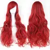 Довгі перуки RESTEQ - 80см, Темно-червоні, червоні хвилясте волосся, косплей, аніме