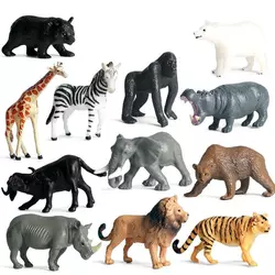 Набір фігурок Дикі тварини RESTEQ 12 шт. Ігрові фігурки Дикі тварини. Іграшки Wild Animals