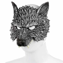Чорна маска вовка RESTEQ. Маска вовк з поліуретанової піни. Маска Wolf чорного кольору