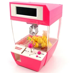 Ігровий міні автомат Граббер рожевий, Grabber, інтерактивна іграшка, інтерактивний годинник-будильник, настільний годинник