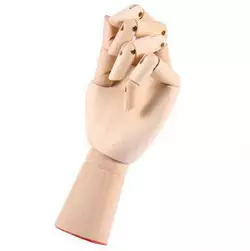 Дерев'яна рука манекен RESTEQ 18см модель для тримання товару, для малювання (права)