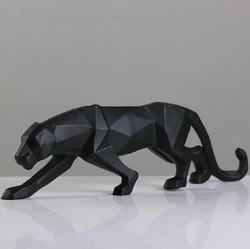 Статуетка Чорна пантера RESTEQ. Фігурка для інтер'єру Чорна пантера 25 * 4,5 * 8 см. Декор пантера чорного кольору