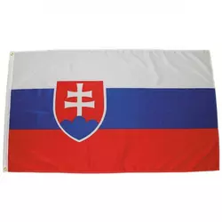 Прапор Словаччини 150х90 см. Словацький прапор поліестер RESTEQ. Slovak flag. Прапор Словацької Республіки