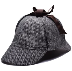 Кепка Шапельє шапка Шерлока Холмса RESTEQ, шляпа охотника за оленями на розмір голови 55см