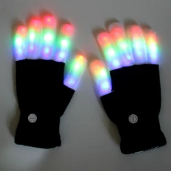 Світлодіодні рукавички RESTEQ, світяться в темряві, миготливі 6 режимів!