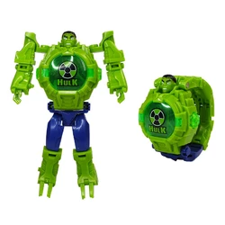 Дитячий годинник-трансформер Халк. Hulk трансформер і наручний годинник 2 в 1. Годинник іграшка
