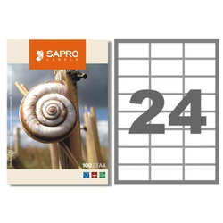 Самоклеющаяся папір Sapro S2002 ( формат А4, 24 поділок) 100листов