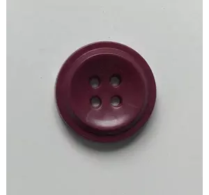 Нові пластикові ґудзики круглі 20мм 4 удари червоні