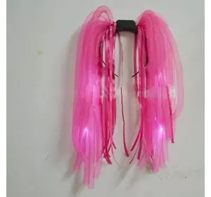 Світлодіодний обруч RESTEQ, що світяться дреди волосся 50см для нічних заходів! Рожеві