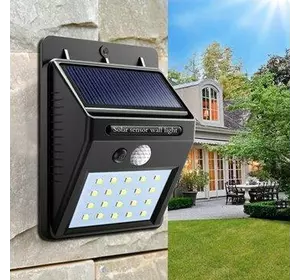 Настінний світильник на сонячній батареї Solar Powered LED Wall Light з датчиком освітленості. PIR sensor