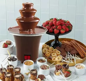 Шоколадний фонтан для фондю Chocolate Fountain, фондюшниця. Фондюшниця у вигляді фонтану