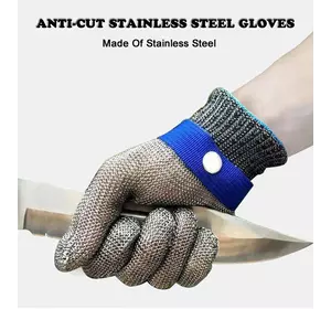 Кольчужна рукавиця RESTEQ XL з нержавіючої сталі, рукавички від порізів, порезостойкие захисні