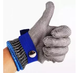 Кільчужна рукавичка RESTEQ S з нержавіючої сталі, рукавички від порізів, порізостійкі захисні