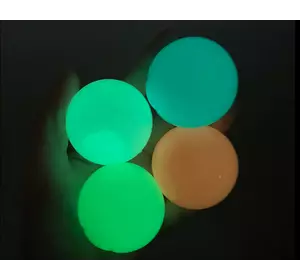 Липкі кульки які світяться Globbles RESTEQ 4 шт. Липкі кулі Globbles. Сяючі кульки. Іграшка-антистрес 6.5 см
