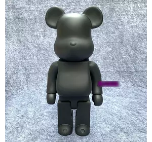Дизайнерська іграшка Беарбрік чорний. Статуетка Bearbrick 28 см. Фігурка для інтер'єру ведмідь Беарбрік. Bearbrick 400% Black