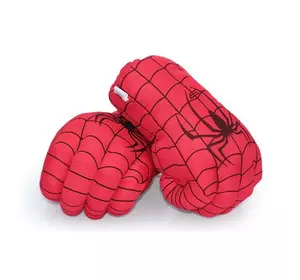 Величезні м'які рукавички у вигляді кулаків Людини Павука. Дитячі рукавички Spider Man 22 см