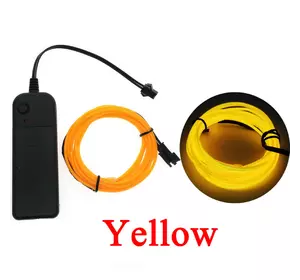 Світлодіодна стрічка RESTEQ жовта провід 5м LED неонове світло з контролером