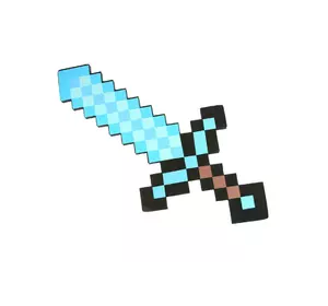 Піксельний алмазний меч майнкрафт RESTEQ 45 см. Minecraft Diamond Sword