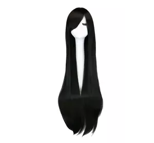 Довгі чорні перуки RESTEQ - 100см, прямі волосся, косплей, аніме
