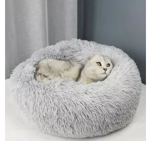 М'яка лежанка ліжко для собак і котів RESTEQ 60 см. Лежак для котів. Лежак для собак. Місце сну для кота