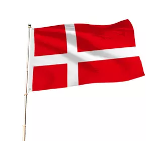 Прапор Данії 150х90 см. Прапор Королівство Данія поліестер RESTEQ. Даннеброг