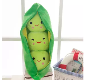 Плюшева м'яка іграшка Зелений Горошок RESTEQ 24 см. Плюшевий горошок. Іграшка три горошку в шкірці. іграшка горох