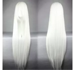 Довгі білі перуки RESTEQ - 100см, прямі волосся, косплей, аніме