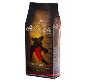 Кава в зернах El Querido Crema Gold 1000 г. Кава арабіка, робуста. Суміш з високоякісних сортів арабіки і робусти