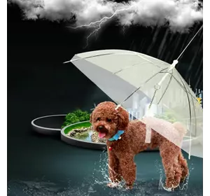 Парасолька для собаки RESTEQ. Парасолька з ланцюгом для собак. Собача парасолька