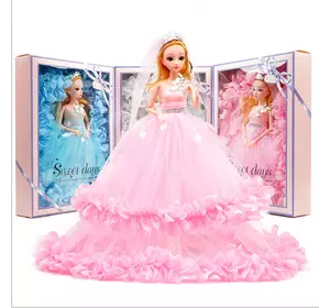 Лялька у весільній сукні 30см. Шарнірна лялька в рожевому платті. Лялька принцеса