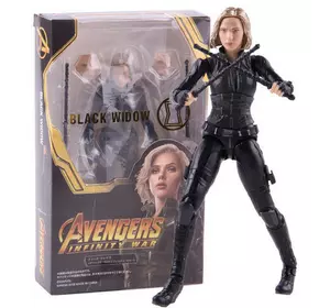 Статуетка Чорна Вдова. модель Black Widow, action фігурка Чорної Вдови, герої Marvel 15 см у коробці