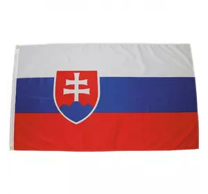 Прапор Словаччини 150х90 см. Словацький прапор поліестер RESTEQ. Slovak flag. Прапор Словацької Республіки
