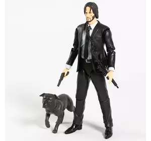 Фігурка Джон Вік з собакою. Іграшка John Wick з аксесуарами. Статуетка Джона Уіка 15 см