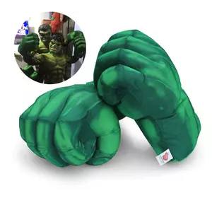 Дитячі м'які рукавички у вигляді кулаків Халка. Великі зелені рукавички Hulk для підлітків