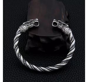 Сталевий чоловічий браслет Дракон RESTEQ (внутрішній діаметр може регулюватися до 7,5 см). Браслет дракона з нержавіючої сталі.