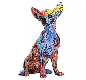 Статуетка Чихуахуа RESTEQ аквадрук. Фігурка для інтер'єру Chihuahua 15 * 13 * 26 см. Декор, прикраса для декору квартири