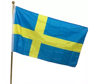 Прапор Швеції 150х90 см. Шведський прапор поліестер RESTEQ. Sweden flag