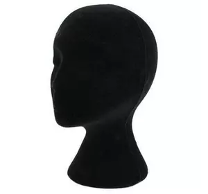 Манекени голови з пінопласту RESTEQ для шапок, париків, окулярів, малювання Чорні 50см