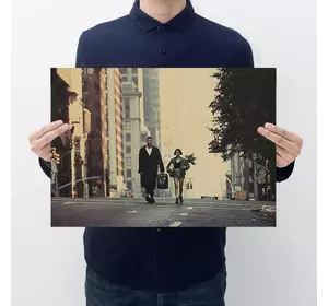 Ретро плакат Leon RESTEQ з щільною крафтового паперу 50.5x35cm. Постер Леон кілер та Матильда