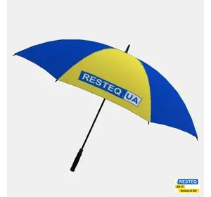 Парасолька у вигляді українського прапора RESTEQ. Парасолька-тростина національна. Велика жовто-блакитна парасолька для двох