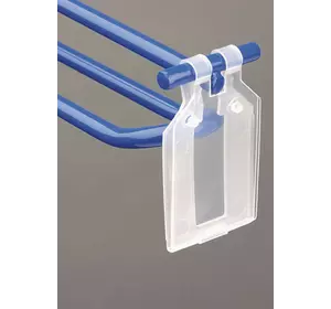 Цінникотримачі пластикові відкидні плоскі 35*40мм PP-TAG для подвійного гачка